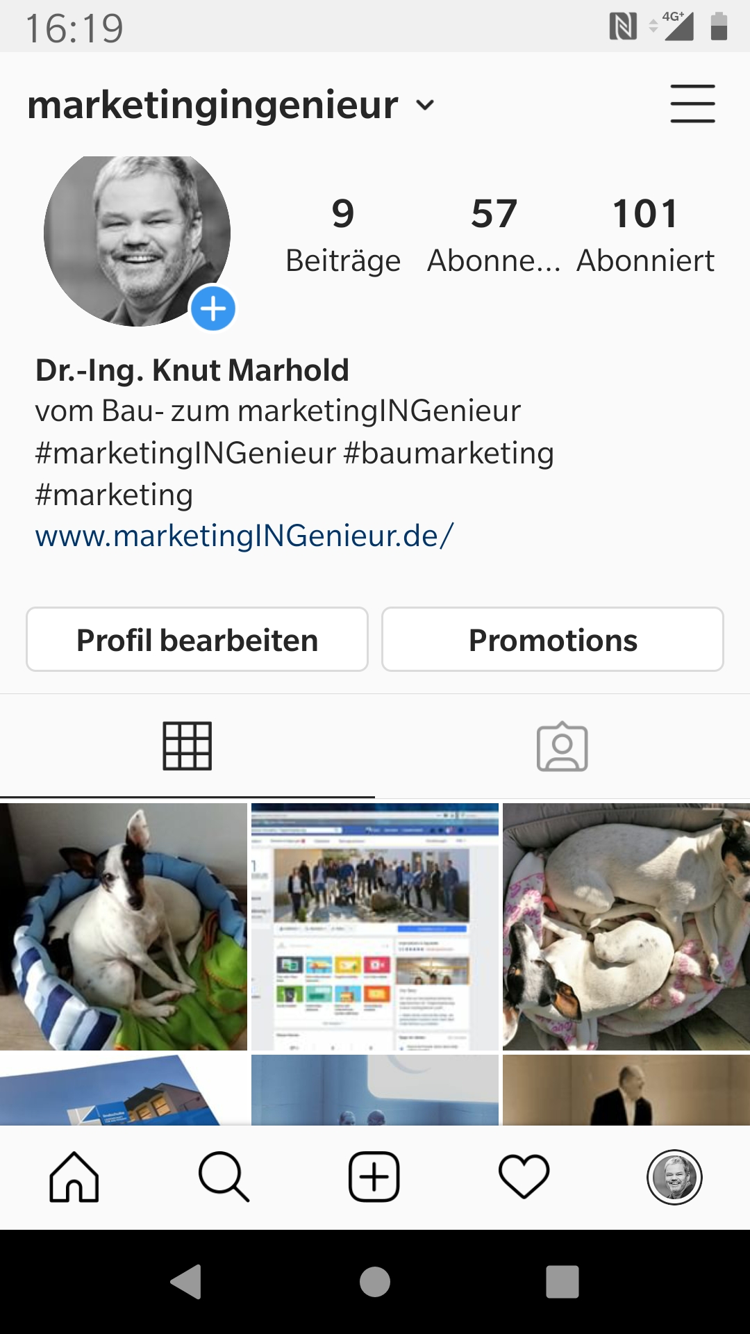 Instagram-Profil von marketingINGenieur Dr.-Ing. Knut Marhold Instagram-Profil von marketingINGenieur Dr.-Ing. Knut Marhold